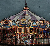 Carousel in the rain Broadway at the Beach